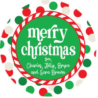 Personalized Merry Christmas - Small Holiday Cookie Bags - 48 Count