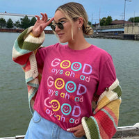 Women's Graphic Print T-Shirt - Good Days Ahead