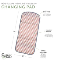 Portable Baby Changing Mat - Striped - by Parker Baby Co.