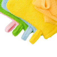 Kids Bath Mitt Hand Puppet Towell Set - 4 Pc Set