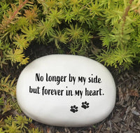 Memorial Pet Garden Rock – "No Longer by My Side but Forever in My Heart"