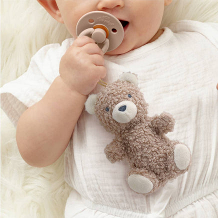 baby teddy plush and pacifier combo by itzy ritzy