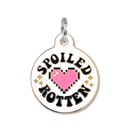 Pet Dog ID Tag w/ Scannable QR Code - Spoiled Rotten 