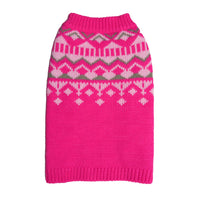 Pink Dog Sweater / Modern Design - XL