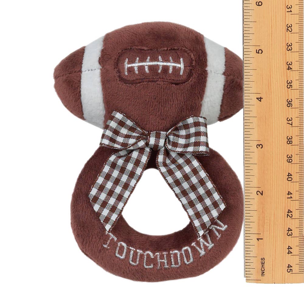 Baby Football Rattle - Touchdown Football Ring Rattle| Bones and ...