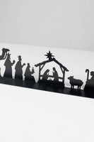Hand Carfted Christmas Nativity Scene - Silhouette / Iron