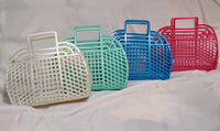 Retro Jelly Basket Beach Bag - Large - 4 Colors