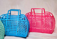 Retro Jelly Basket Beach Bag - Large - 4 Colors