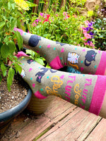Fluff You You Fluffin' Fluff Sassy - Funny Women's Socks with Cats
