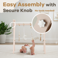 Foldable Baby Play Gym with 5 Hanging Toys by Comfy Cubs