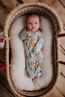 Baby Knotted Gown & Hat 2 Pc Set - 0-3M - Dinosaur