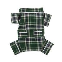 Dog Flannel Pajamas - Green Plaid