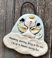 Cat Memorial Ornament – "Meowing, Purring, Lying in the Sun"