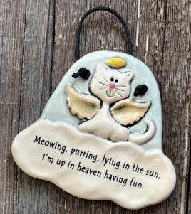 Cat Memorial Ornament – "Meowing, Purring, Lying in the Sun"