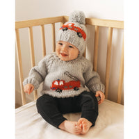 Hand Knit Fire Engine Sweater -  Baby & Toddler