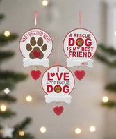 A Rescue Dog Christmas Tree Ornament - Personalize