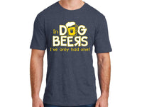 Funny Dad Gift In Dog Beers - Heathered Navy Tshirt
