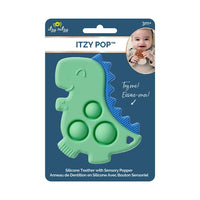 Itzy Pop™ Sensory Popper Baby Teething Toy - Dino or Elephant