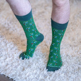 Men's Above Par Golf Inspired Socks  - Green / One Size