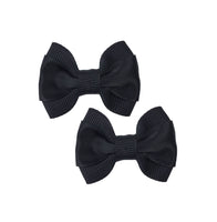 Formal Black Canine Hair Bows / Dog Bow Clips / 2 Pc Set