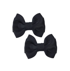 Formal Black Canine Hair Bows / Dog Bow Clips / 2 Pc Set