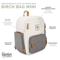 Birch Bag Mini - Diaper Backpack in Cream by Parker Baby Co.