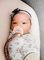 Sweetie Strap™ - Silicone One-Piece Pacifier Clips - Beaded / Pink or Neutral Toast