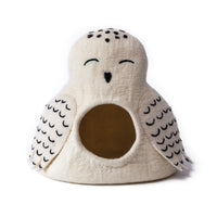 Handcrafted Wool Pet Cave House / Owl / Cream or Grey