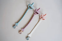 Sweetie Strap™ - Silicone One-Piece Pacifier Clips - Beaded / Pink or Neutral Toast