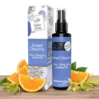 Sweet Dreams pillow spray bottle and packaging on a white background