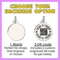 Personalized Pet ID Dog Tag w/ QR Code - Cute but Psycho 