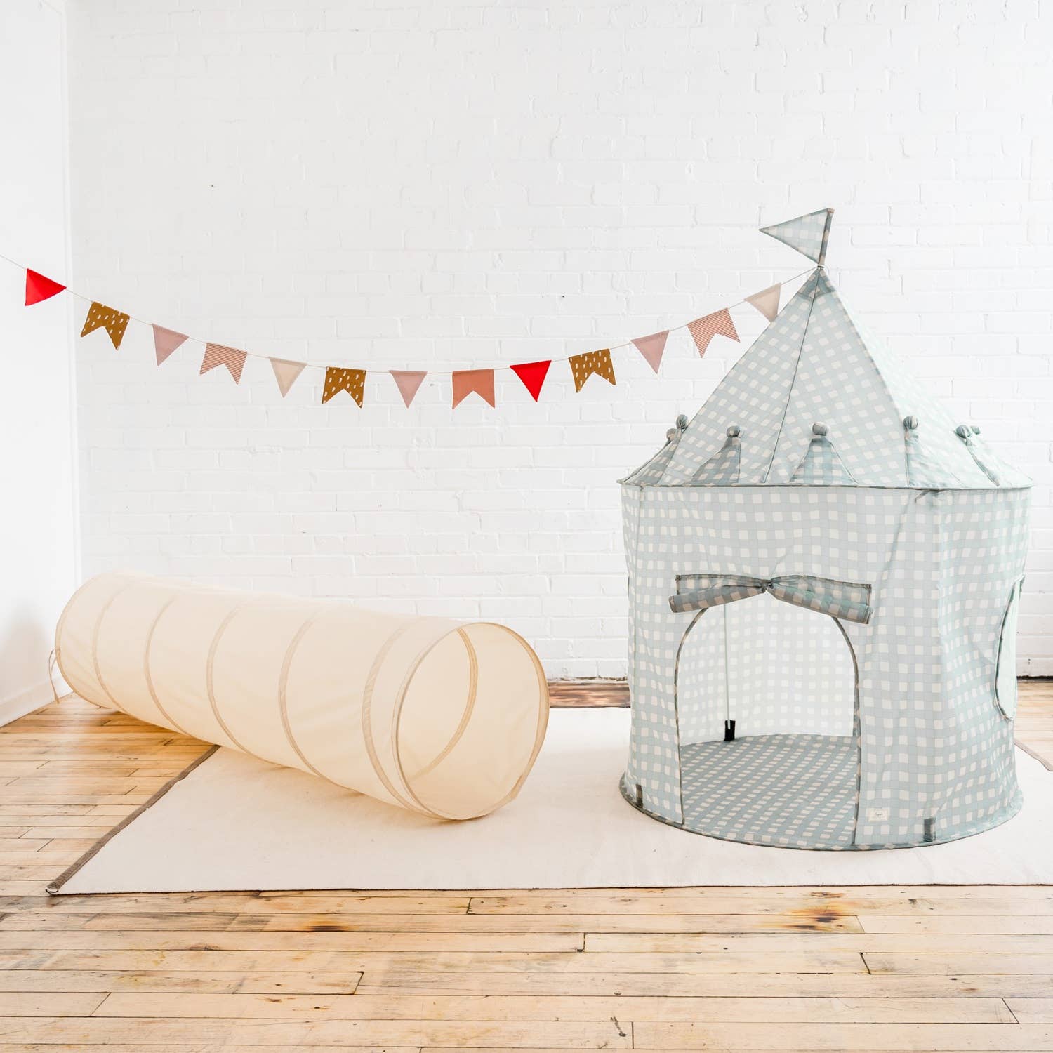 3 Sprouts Kids Recycled Fabric Play Tunnel