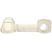 Checkered kifd plsy tunnel on a white background