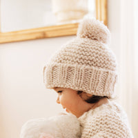 Hand Knit Baby Beanie Hat - Baby & Kids