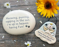Cat Memorial Ornament – "Meowing, Purring, Lying in the Sun"