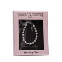 Sterling Silver Baby's 1st Pearls Bracelet Keepsake Gift  - 1-5 Years