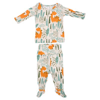 Dinosaur Print Jammies Baby / Kids Pjs- 2 Pc Set