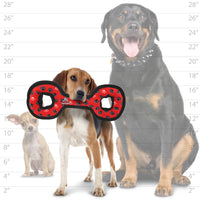 Tuffy Tug-O-War Dog Toy -  Squeaky Dog Toy / Red / Medium
