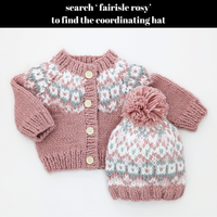 Fairisle Rosy Beanie Hat Baby & Kids