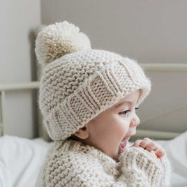 Hand Knit Baby Beanie Hat - Baby & Kids
