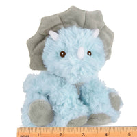 Lil' Tracer Plush Stuffed Animal Dinosaur with Rattle - Soft Blue