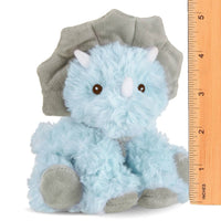 Lil' Tracer Plush Stuffed Animal Dinosaur with Rattle - Soft Blue