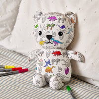 Color in Teddy Bear - Dinosaur Artie Bear w/ Pen Set