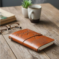 To My Friend Faux Leather Journal . Giftable Keepsake