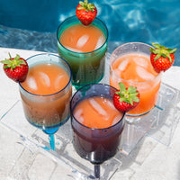 Original Floating Beach Wineglass Serving Tray - Clear