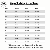 bones and rattles dog size chart