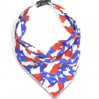 Dog Bandana with Texas flag pattern on a white background