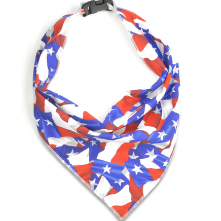 Dog Bandana with Texas flag pattern on a white background