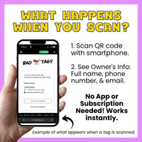 Dog ID Tag w/ Personalized QR Code - Welcome to the Barkside