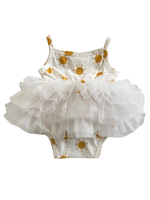 Organic Cotton Baby Tutu Bodysuit - Sunshine Print